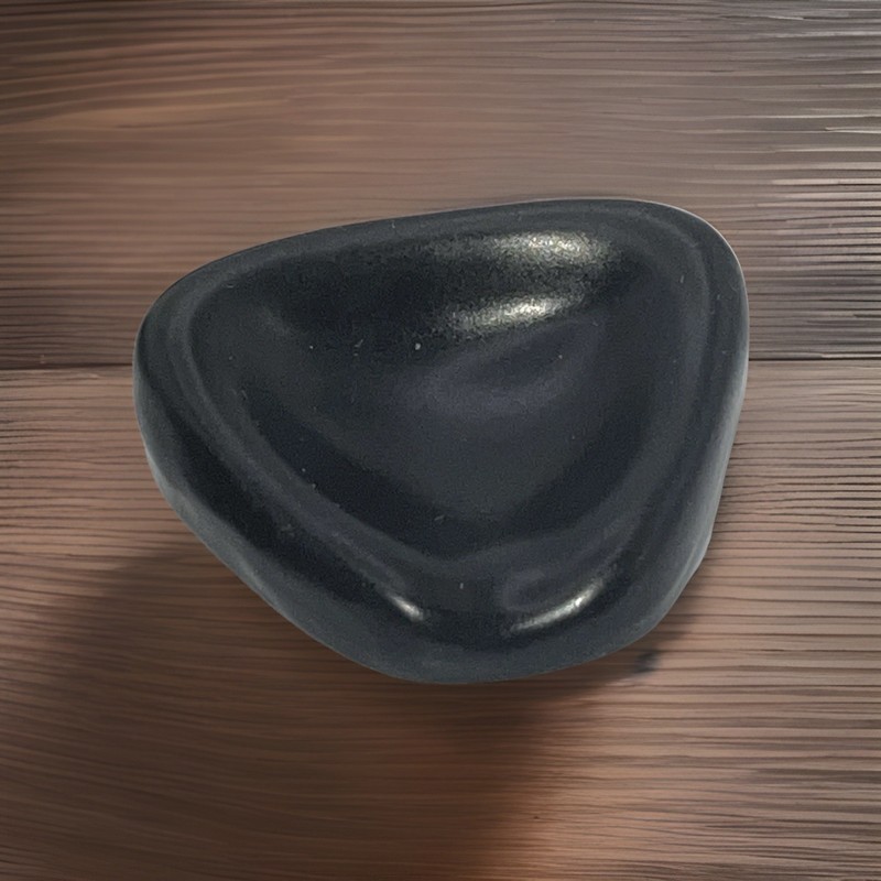 Brutalist /Organic Shaped Glazed Ceramic Set Of Six Salt Cellars