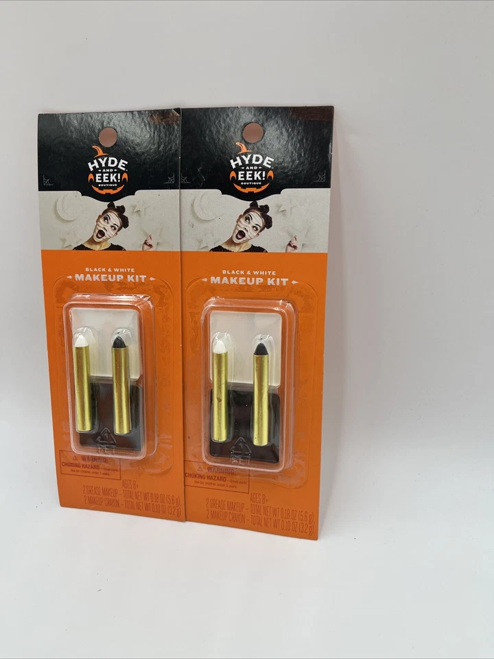 2 - Maquillaje Halloween Greese maquillaje y crayones Cosplay pintura facial negro blanco Foto 2 de 4