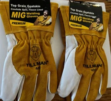 Tillman 48S Mig/Tig Welding Gloves, Straight Thumb, Premium,set of 2 pairs