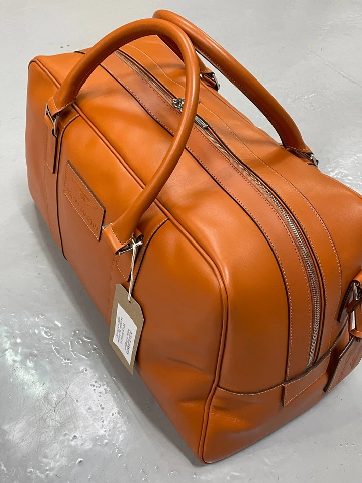 Aston Martin Tan Leather Holdall - Small - Image 3 of 4