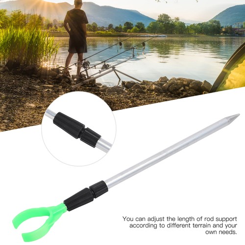 Portable Fishing Rod Rest Stable Aluminum Fish Pole Ground Holder For Bank Fishi - Picture 16 of 22