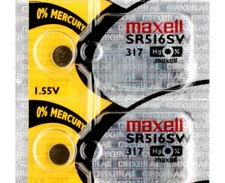 2 x Maxell 317 Watch Batteries, SR516SW Battery Shipped from Canada