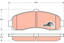 TRW GDB1059 Brake Pad Set, Disc Brake for Nissan