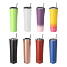 Ezprogear 34oz Matte Stainless Steel Skinny Tumbler Insulated w/Straw -Other