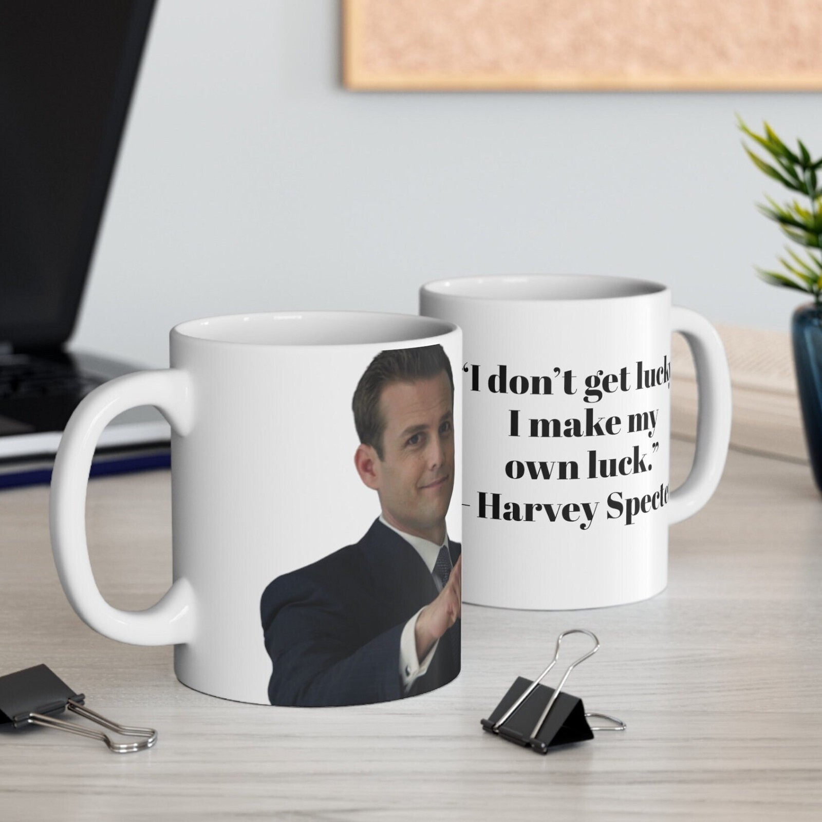 Harvey Specter Coffee Mug Iconic TV Quotes Novelty Gift Louis Litt