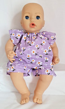 18" dolls clothes floral summer top & shorts made to fit baby Annabell