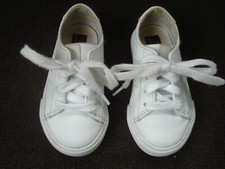 Polo Ralph Lauren Little Boy White Leather Shoes Sneakers Size 6