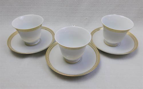 3 Vtg Wedgwood GRANVILLE Embassy Collection Footed Cup And Saucer Sets Japan - Picture 4 of 12