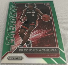 2020-21 Prizm Basketball Precious Achiuwa Miami Heat Emergent Green Rookie #14