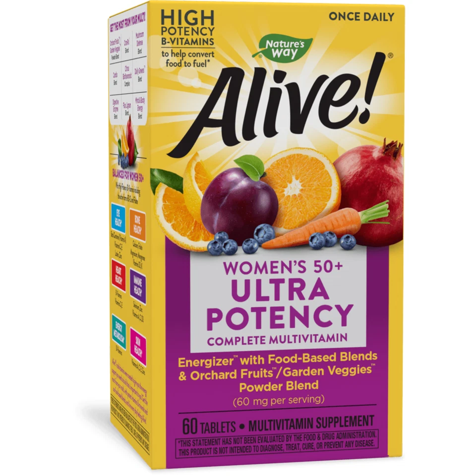 Nature’S Way Alive! Women’S 50+ Ultra Potency Complete Multivitamin, High Potenc - Image 3 of 4