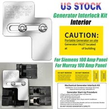 Generator Interlock Kit For Siemens & Murray 100 Amp Panel Heavy Duty Aluminum