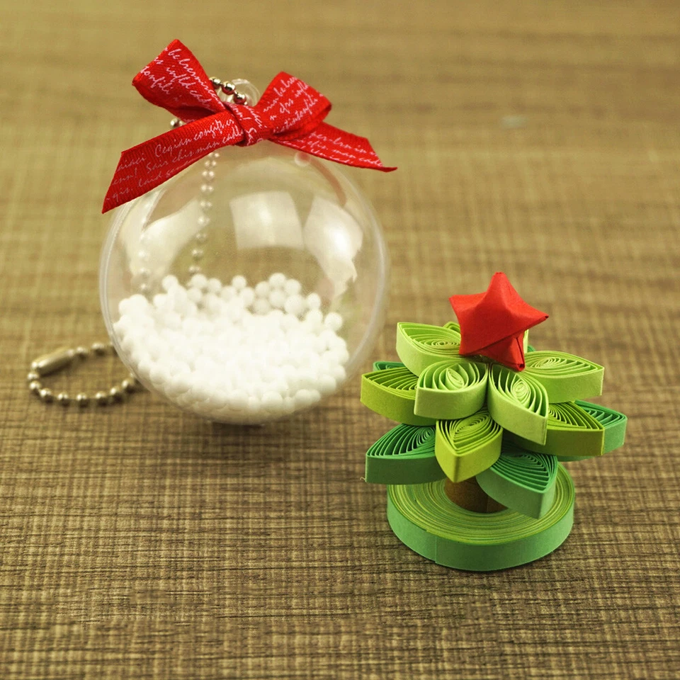 Hágalo usted mismo Papel Quilling Bola de Navidad Material Kits Paquete Copo de Nieve Adornos Conjunto Foto 3 de 4