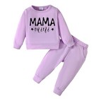 Infant Baby Girl Clothes 6-12 Months Long Sleeve Sweatsuit Top Pants Set Baby