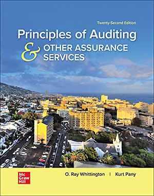 Principles of Auditing & Other - Hardcover, by Whittington Ray; Pany - Good