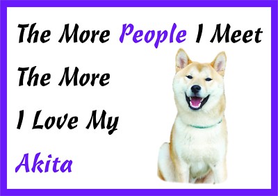 The More I Love My Akita Dog Vinyl Auto Van Aufkleber 