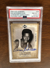 2001 Upper Deck Legends Oscar Robertson Legendary Signature PSA 8/Auto 9 Low Pop