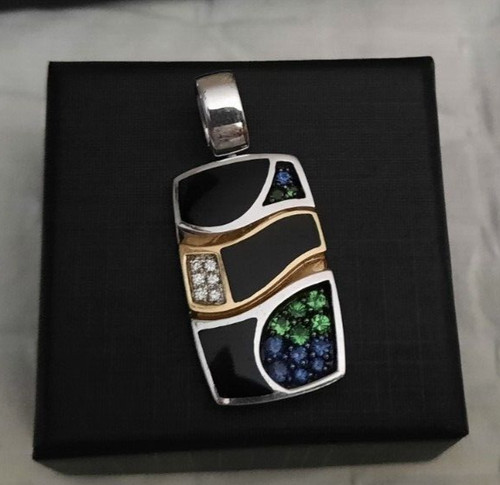 John Bagley signed pendant, 14k gold