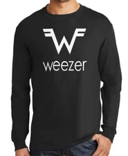 Weezer Classic Logo Long Sleeve T-Shirt Punk Rock Band Legend S-3XL Cotton Tee