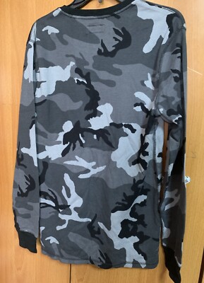 Men's Polo Ralph Lauren SZ M Long sleeve Camo Waffle Henley