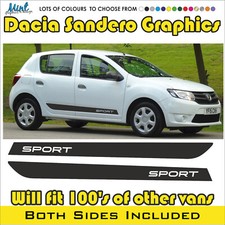 DACIA SANDERO Side Stepway Logan Streifen Aufkleber Aufkleber Grafik KOSTENLOSER P&P 001