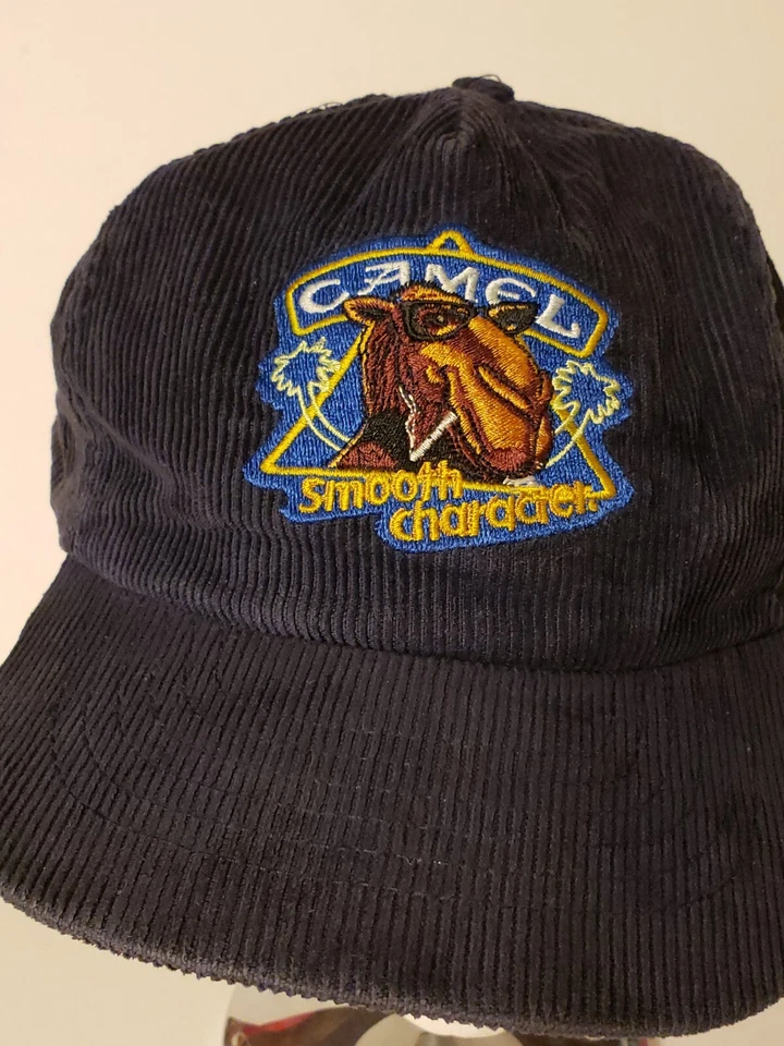 Boné vintage Joe camelo camelo cigarros veludo Snapback década de 1980 - Imagem 3 de 4