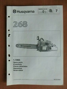 Ersatzteilliste HUSQVARNA Motorsäge 268 list chain saw 1993 Tillotson HS 260A