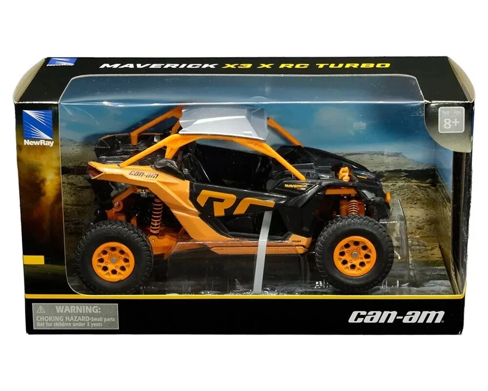 New Ray Can-Am Maverick X3 X RC Turbo UTV Diecast Model Orange/Black 1:18 Scale - Image 2 of 2