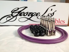 George L's 155 Guitar Pedal Cable Kit .155 Purple / Black / Nickel - 10/10/5