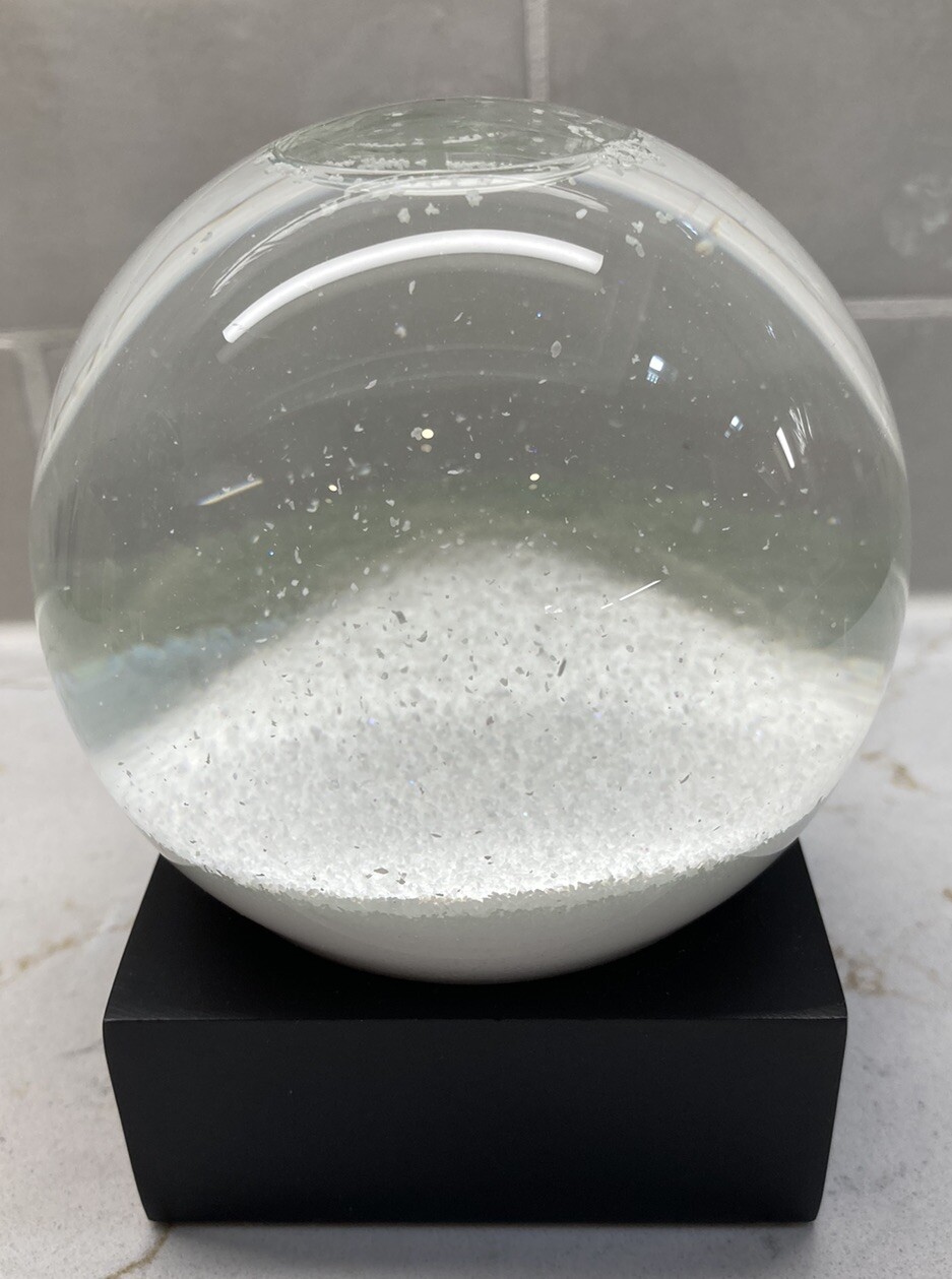 Snow Globe by CoolSnowGlobes “Snowball All Snow” All Year Snowstorm  Black Base