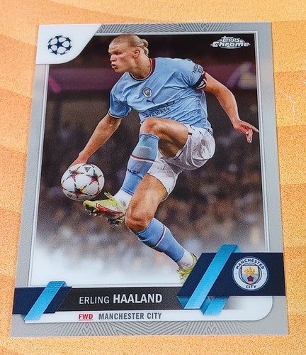 2022-23 Erling Haaland Topps Chrome Card #99