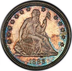 Liberty Seated Quarter 1888 PCGS Proof-63! Super Nice Coin! Amazing Old Toning!