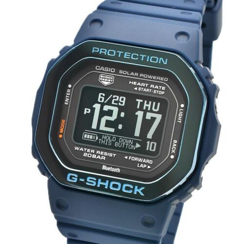 CASIO G-SHOCK DW-H5600MB-2JR G-SQUAD Bluetooth GPS Solar USB Charging Watch Blue - Picture 1 of 15