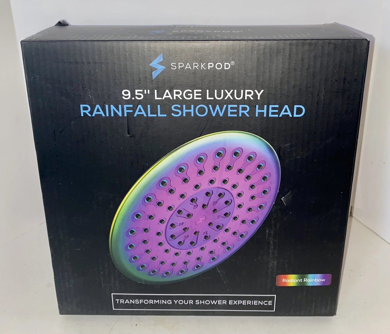 SparkPod 9.5 Inch Large Rain Shower Head -Luxury Rainfall Shower Head (SEE&READ)