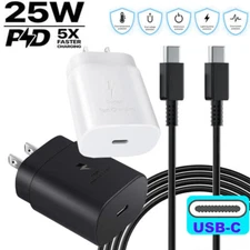 25W Super Fast Wall PD Charger Type USB-C For Samsung Galaxy A55 A35 A25 A15 A54