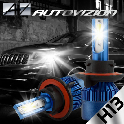 488W 48800LM US BridgeLux Chip LED Kit 6000K Headlight Hi / Lo Bulbs - H13 9008