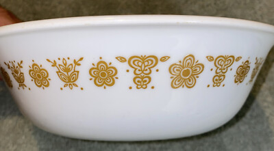 VINTAGE BUTTERFLY GOLD Cereal Soup Bowl 6 1/4'' Corning Ware Corelle