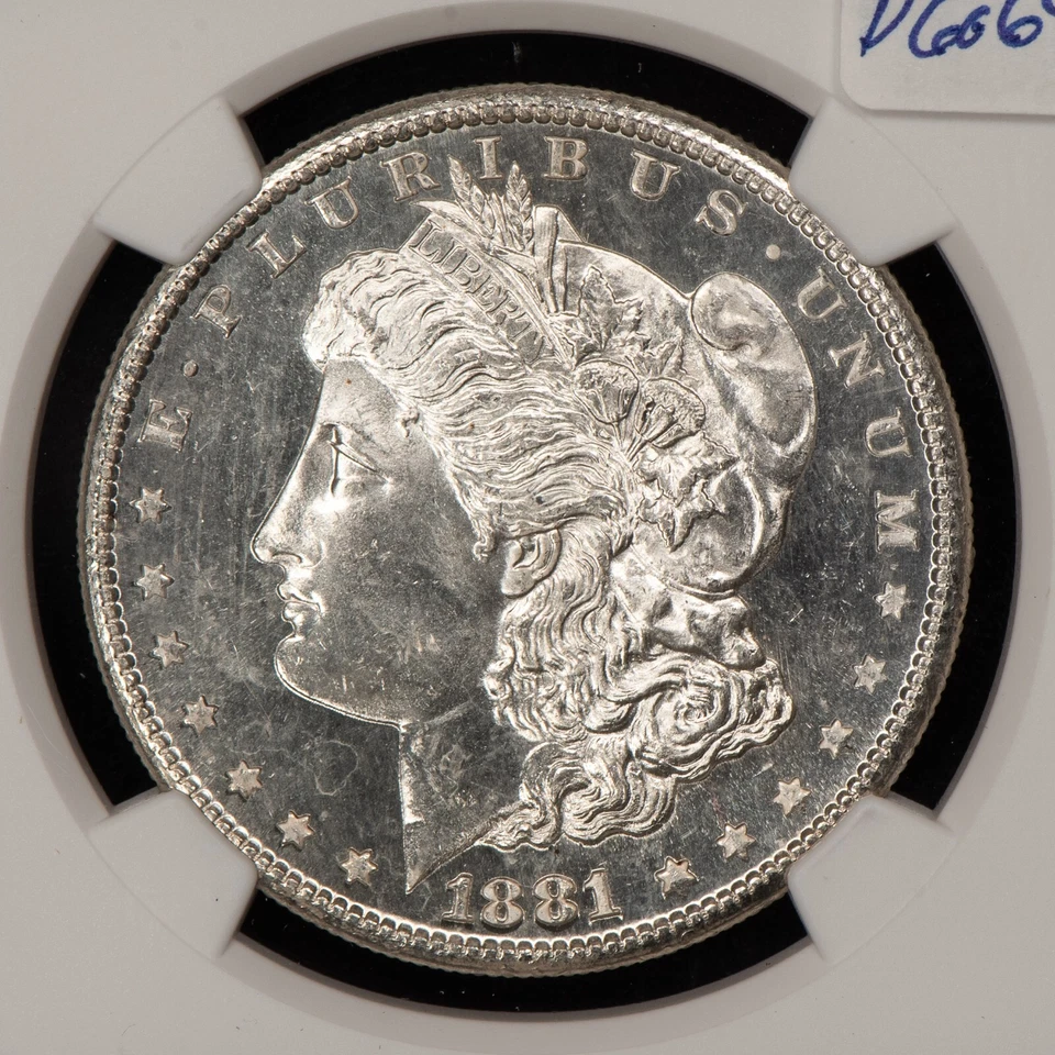 1881-S $1 Morgan Silver Dollar - Looks Proof-Like DMPL Rev - NGC MS 65 - D6068 - Image 4 of 4