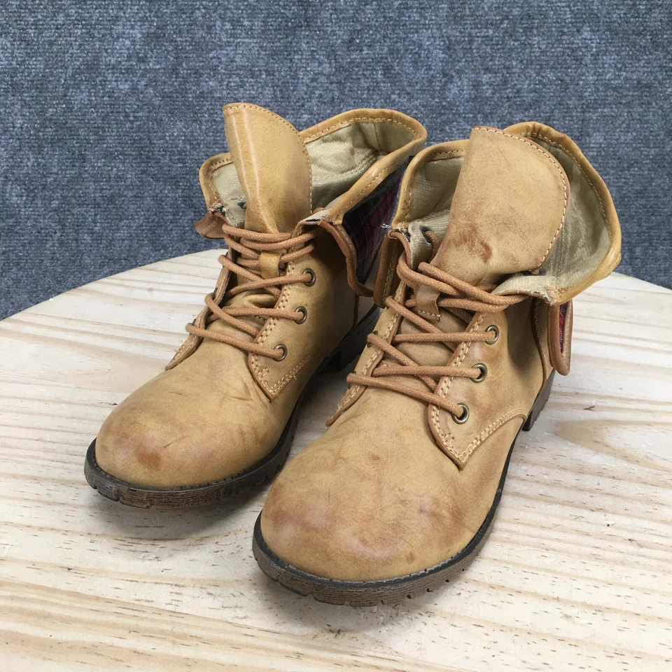 Rampage Combat Boots Womens 6 M Jackson Multicolor Faux Leather Round Toe Ankle - Image 3 of 4