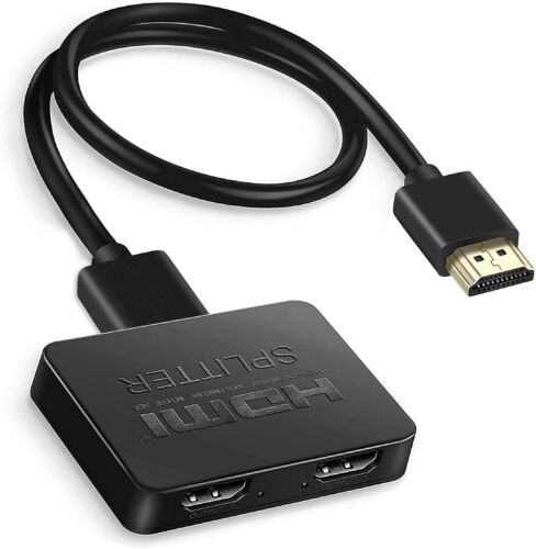 HDMI Splitter 1 In 2 Out 4K UHD HD 1080P 2-Port Repeater Splitter Amplifier 1x2 - Afbeelding 1 van 8