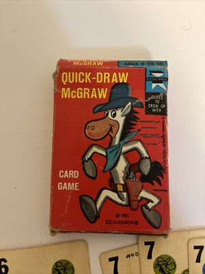 Quick Draw McGraw Card Game 1961 Ed-U-Cards Ages 4-10 Vintage 
