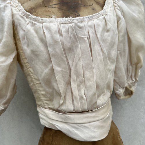 Blusa vintage años 70 victoriana blanca manga globo disfraz ballet corpiño - Imagen 4 de 16