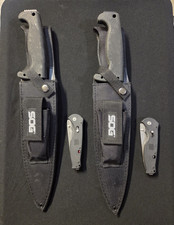 SOG Jungle Warrior Qty: 2 Fixed Blade + 2 SOG Flash Tanto Folder. Total Qty : 4