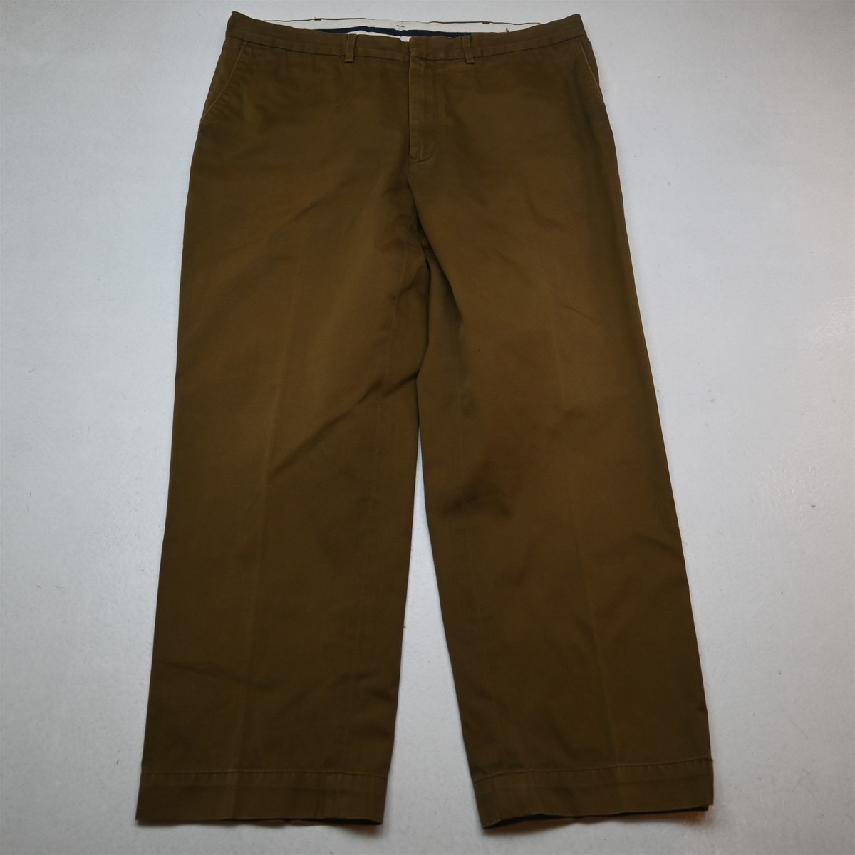 Polo Ralph Lauren 38x30 Tan Brown Cotton Button Side Tab Chinos