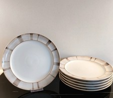 Set of 6 Denby Truffle Layers Dinner Plates - 28cm / 11" Handcrafted England 