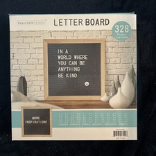 LETTER BOARD 328 pieces letters/numbers/shapes/symbols . 12"x12" NEW 