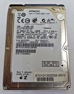 HITACHI *HTS725016A9A364* 160 GB * SATA HDD Notebook 2,5 Zoll #NFP1673