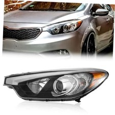 Headlight w/Bulbs Compatible with 2014 2015 2016 Kia Forte Driver LH Side