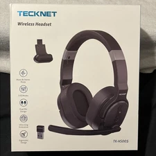 Tecknet Wireless Headset 3 EQ Modes Mono / Stereo Dual Mic Long Life Battery