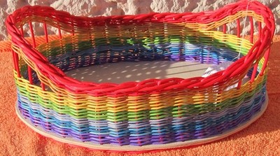 Obstkorb - Tablett - N E U - Handarbeit
