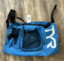 TYR Big Mesh Mummy Backpack See Through Bag Blue Swimming Diving Beach Bag